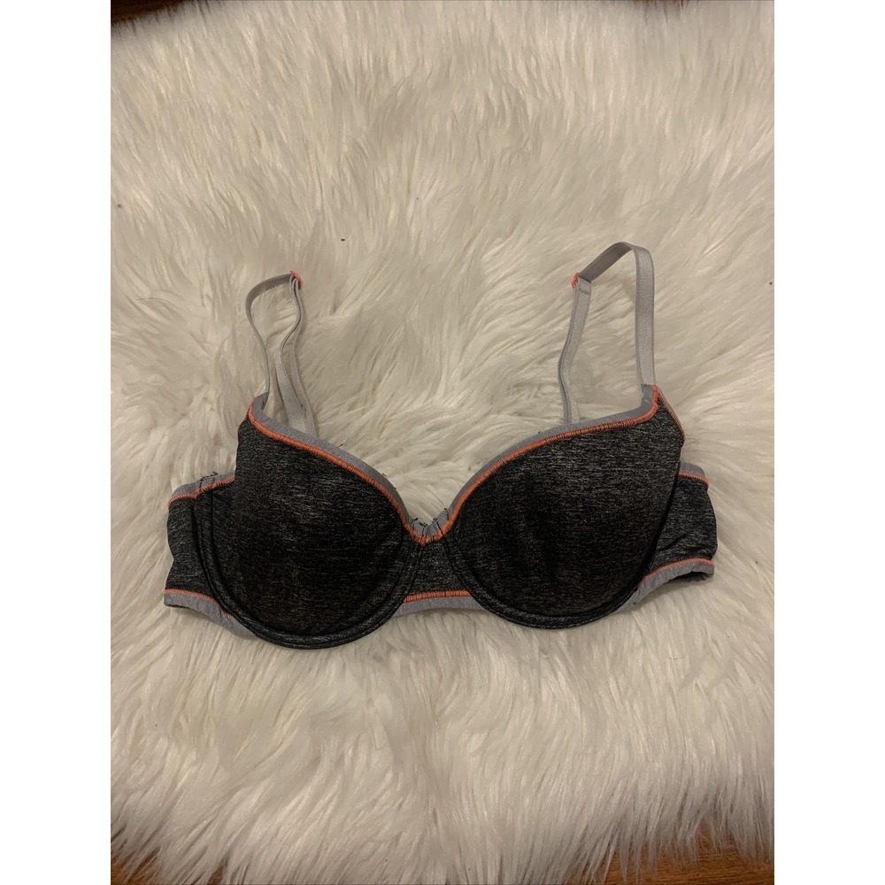 victoria secret balconette bra 34C grey comfy lightly lined